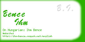 bence ihm business card